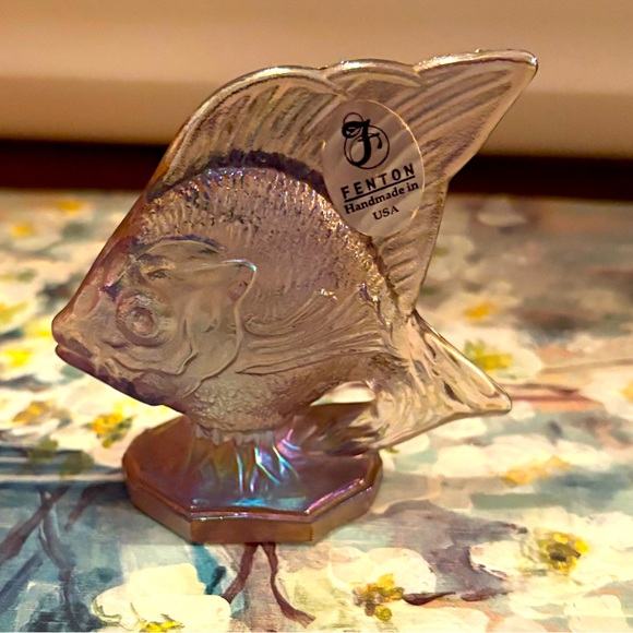Vintage Fenton Opalescent Fish